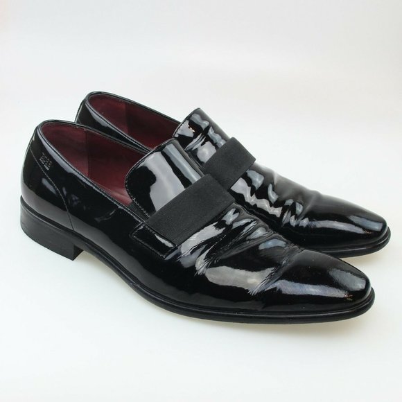 boss patent leather shoes